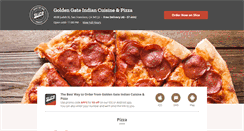Desktop Screenshot of goldengateindianpizza.com