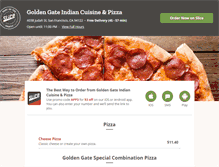 Tablet Screenshot of goldengateindianpizza.com